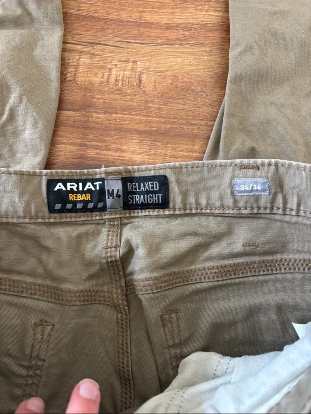 Ariat Rebar M4 Men's Relaxed Straight Tan Utility Work Pants 34/36 - Picture 2 of 4